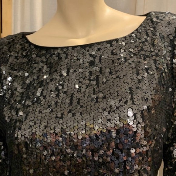 T. Tahari Silver Sequin Night-Out Dress - Picture 11 of 14